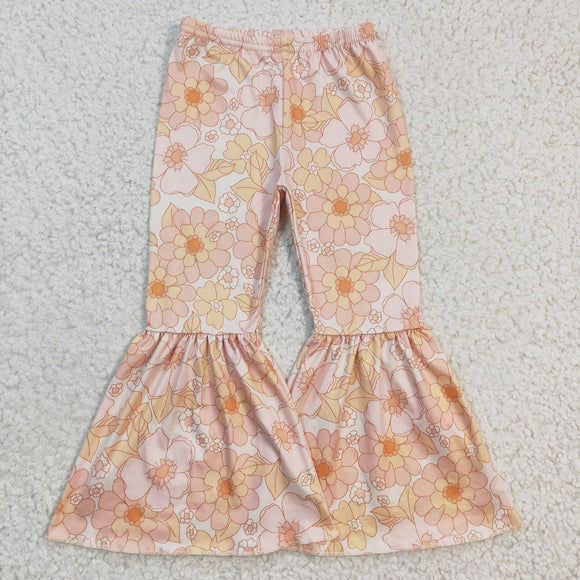 hot sale orange flower pants