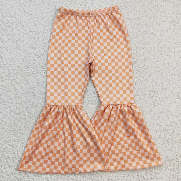 hot sale orange Checkerboard pants