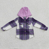 purple flannel pullover