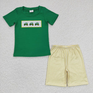 Embroidered Tractors  boy clothing