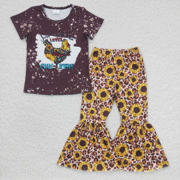 chicken and sunflower girls clothing