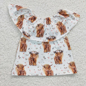 summer cow girls top