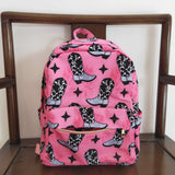 High quality western pink shoots print backpack