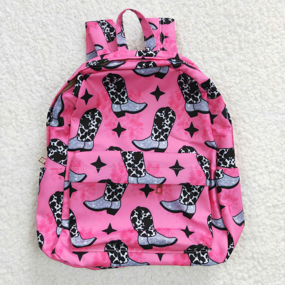 High quality western pink shoots print backpack
