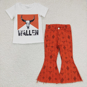wallen skull cow top +  jeans outfits