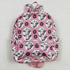 High quality cow flower print backpack