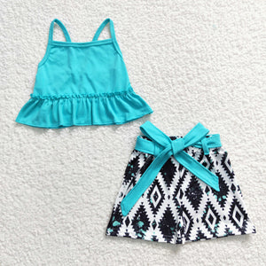 new style summer green girls outfits