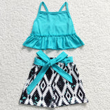 new style summer green girls outfits