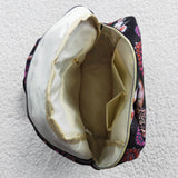 High quality western skull cow turquoise black print backpack