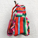 High quality western Color stripe print backpack