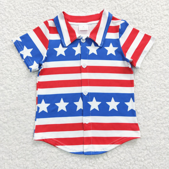 summer 4th of July boys top