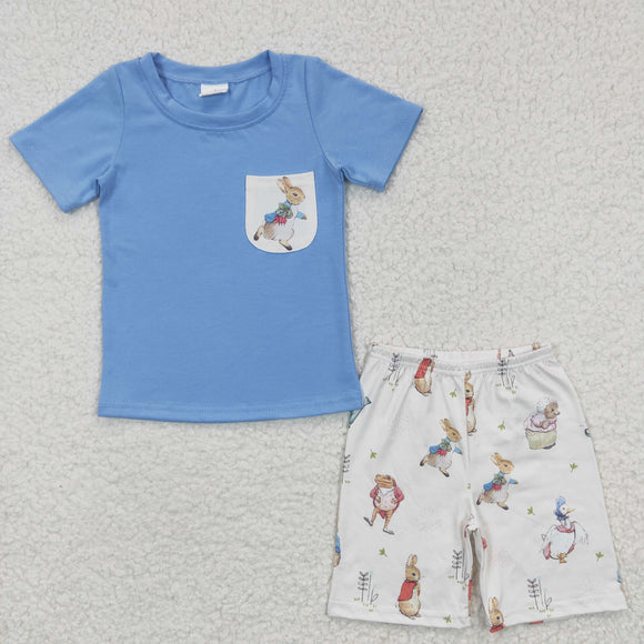 Easter rabbit blue boy outfits
