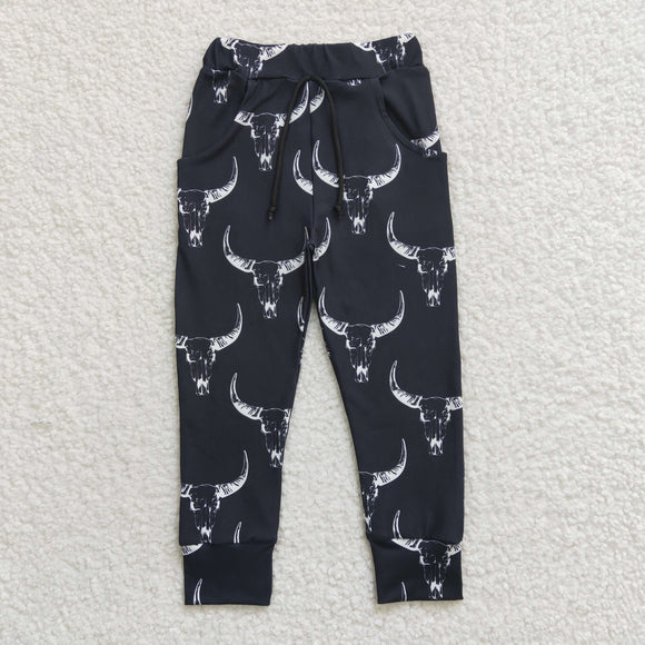 western cow black trousers