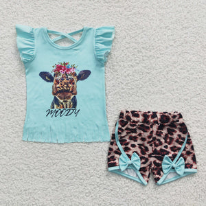 Moody green and leopard girls clothing