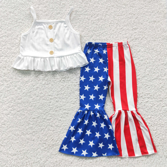 ribbed 4th of July baby girl clothing