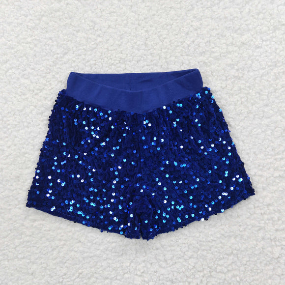 Blue sequined shorts