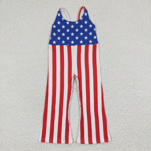 4th of July girls jumpsuit
