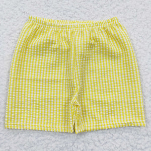 seersucker yellow boy shorts