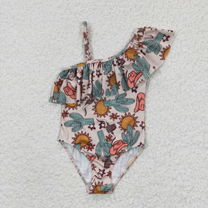 western cow sun swimsuit