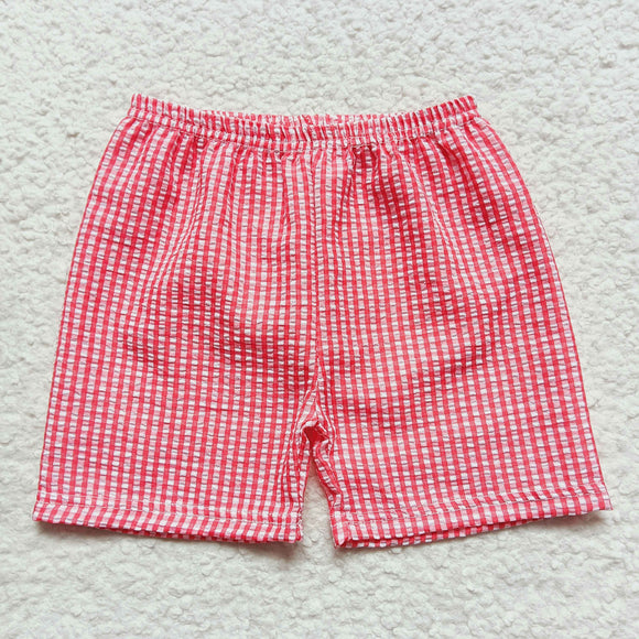seersucker  red boy shorts