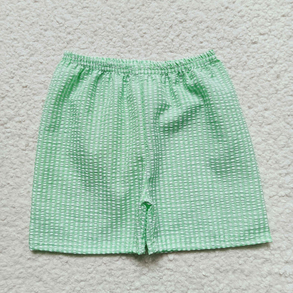 seersucker green boy shorts