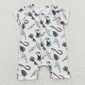 fishing short sleeve romper