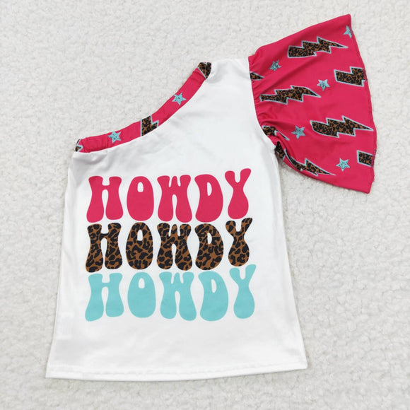 howdy pink girls top