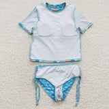 summer Colored triangle girls swimsuit