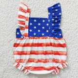 short sleeve 4th of July star and stripe bubble
