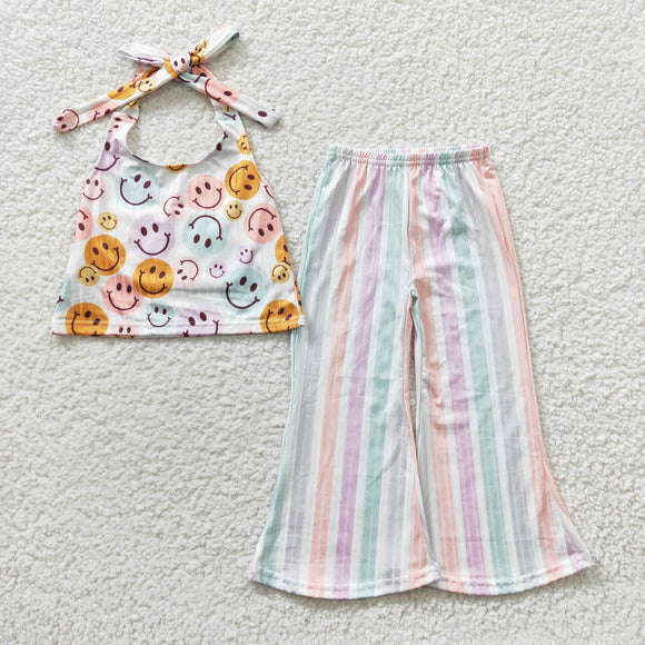 new style smile and stripe girls clothing