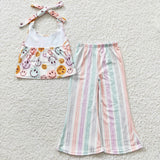 new style smile and stripe girls clothing