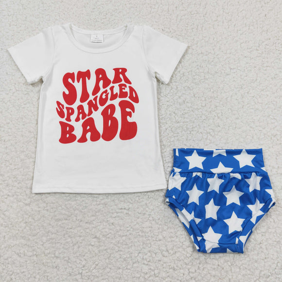4th of July star spancled babe bummies outfits
