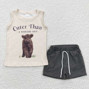 cuter-than a highland galf boy sleeveless outfits