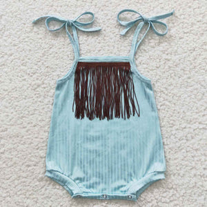 new style tassel blue baby romper