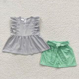 grey and green Girl's Summer outfits