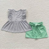 grey and green Girl's Summer outfits