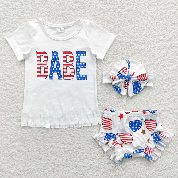 4th of July babe bummies outfits