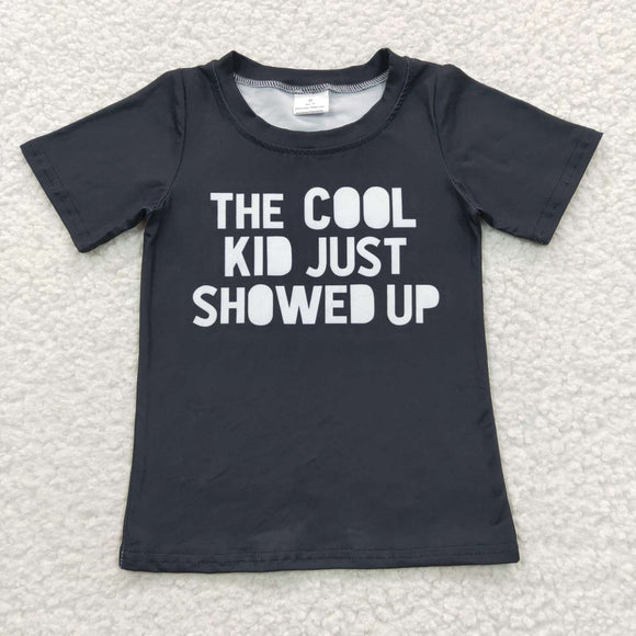 black the cool kid just showed up girls top