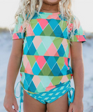 summer Colored triangle girls swimsuit