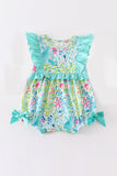 Flutter sleeves starfish baby girls summer romper