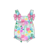 Straps stripe floral baby girls spring summer romper