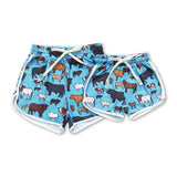 Blue cows baby girls summer shorts