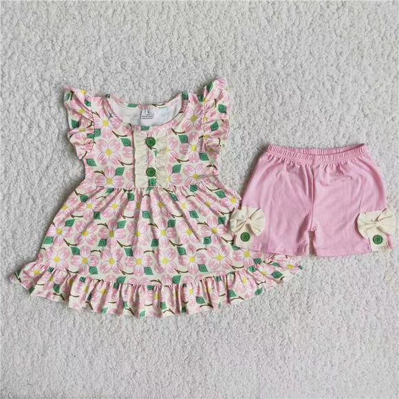 cute pink bow girls clothing