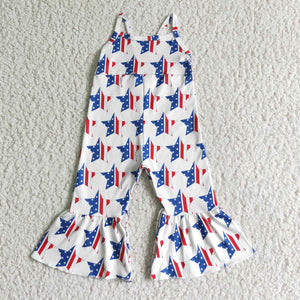 4th July jumpsuit--white star