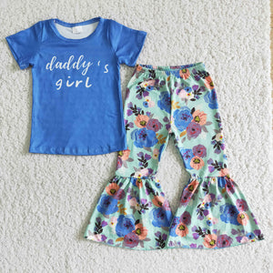 Daddy’s girl Short sleeve flared trouser suit