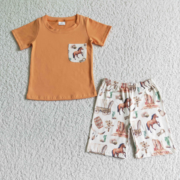 orange horse boy clothing