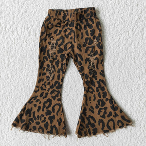 Bell-bottom jeans leopard