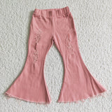 Pink Bell-bottom jeans