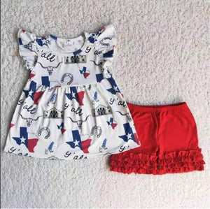 Red cow print Girl's Summer outfits