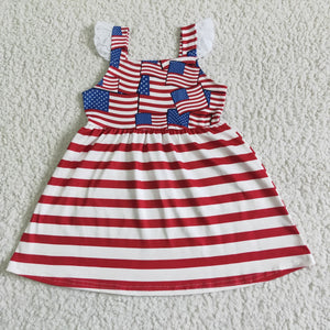 4th of July Red girl dress